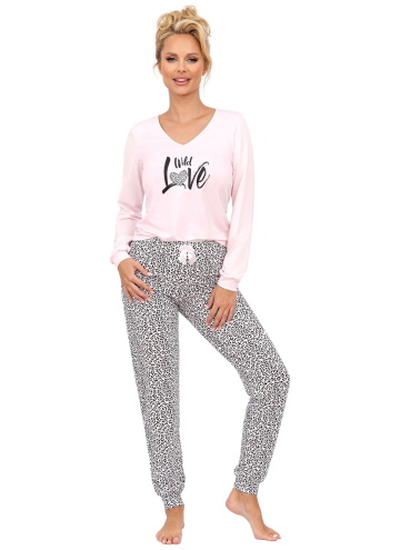 Pijama pentru femei DONNA PANTERA LONG roz