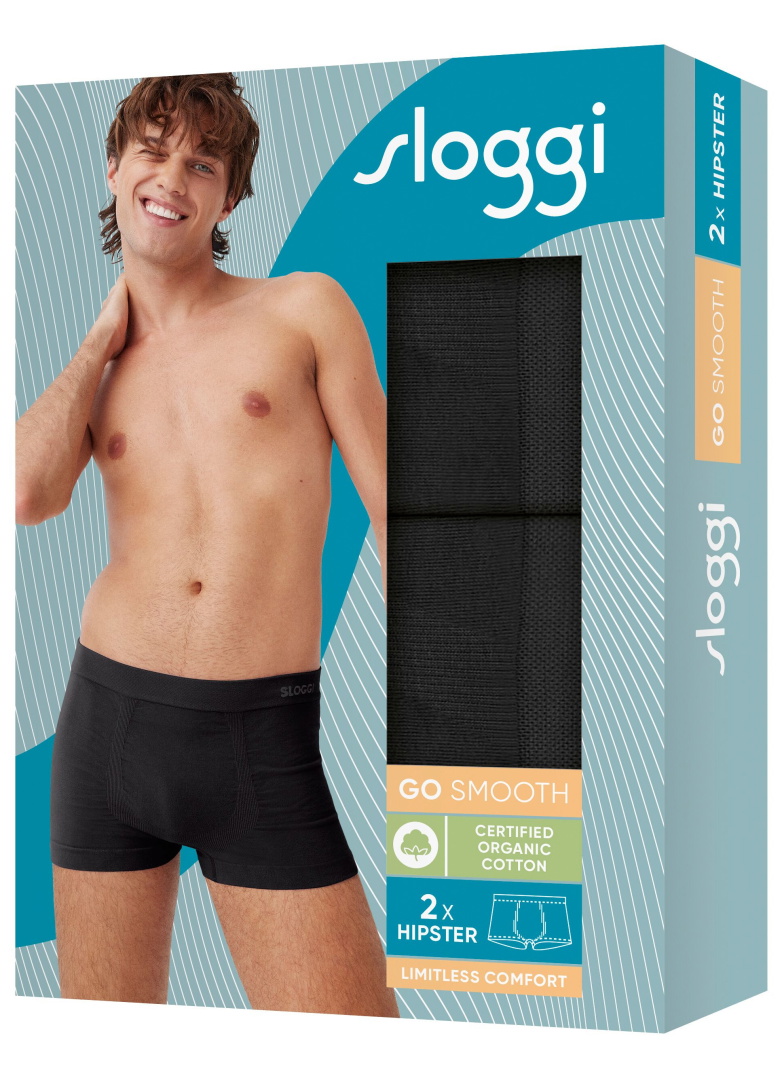 Boxeri SLOGGI MEN GO SMOOTH HIPSTER 2P