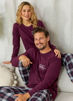 Set pijamale pentru ea și el DOCTOR NAP burgundy