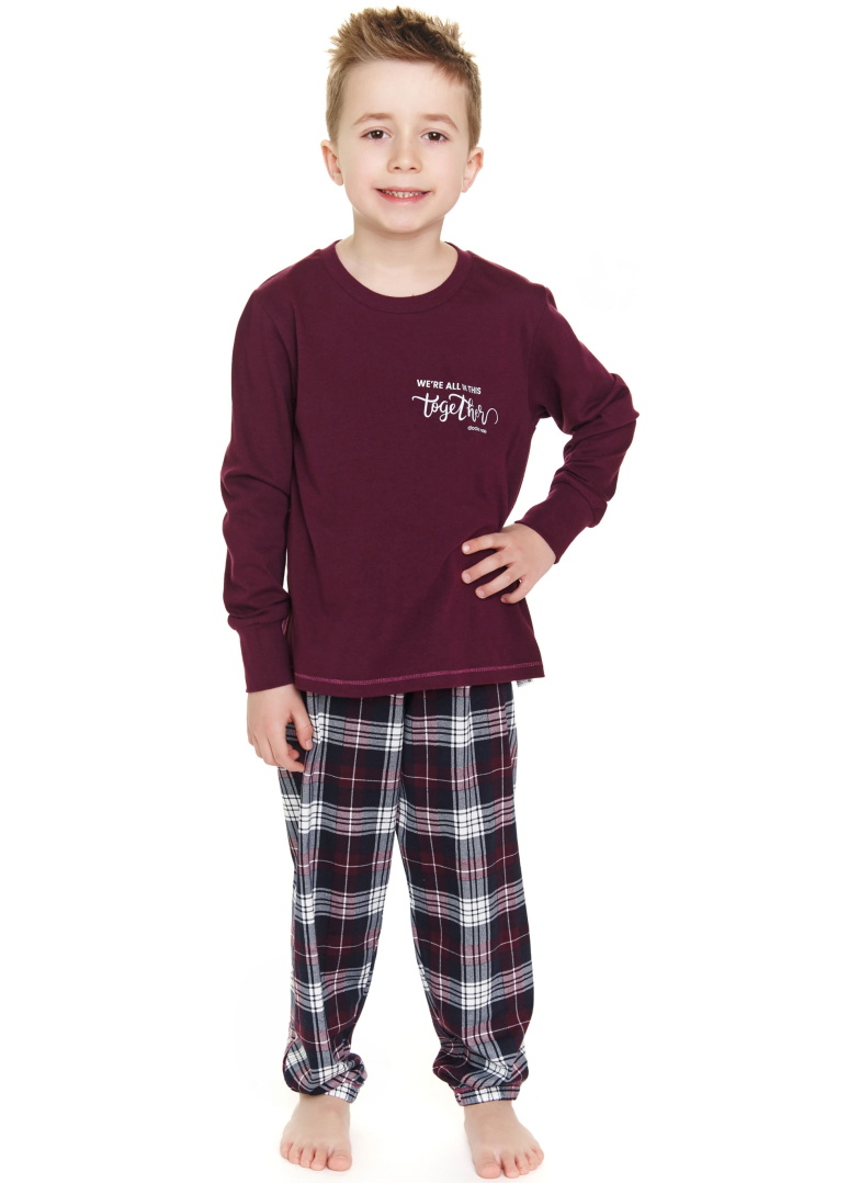 Set pijama pentru tată și fiu DOCTOR NAP burgundy