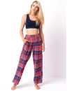 Pantaloni de pijama dama KEY 483 roz FLANEL