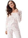 Pijama dama LUNA 691 ecru-d.roz