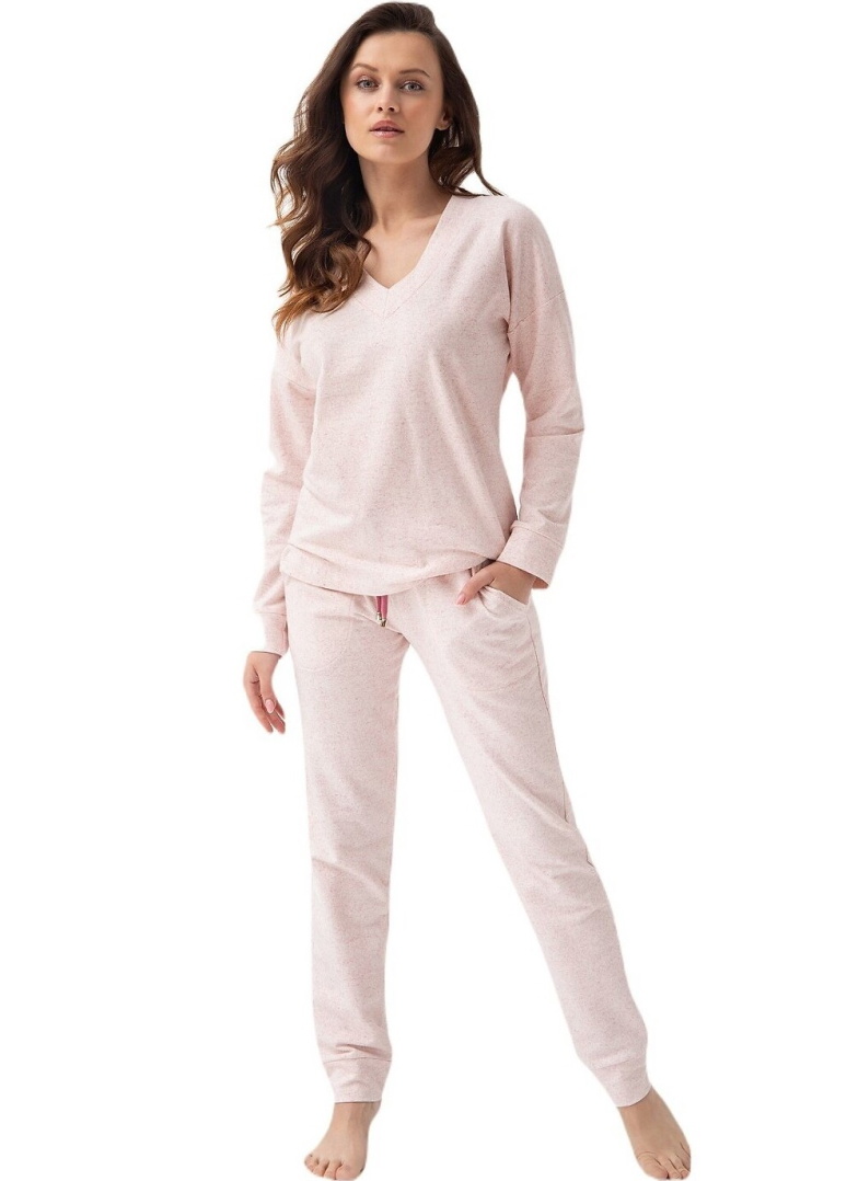 Pijama dama LUNA 333 crem-roz