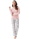 Pijama dama LUNA 675 roz flori