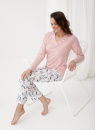 Pijama dama LUNA 675 roz flori