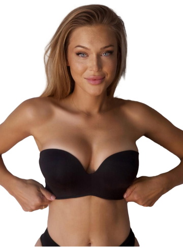 Bardot melltartó KINGA BC-1167 EXPERT BRA fekete