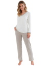 Pijama dama CANA 127 ecru-maro INTERLOCK