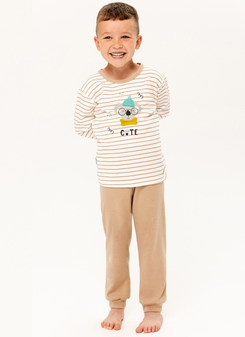 Pijama băieți TARO ZAC 3308-3309 bej