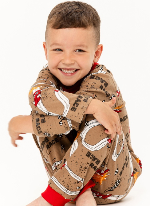 Pijama băieți TARO THEO 3306-3307 cacao