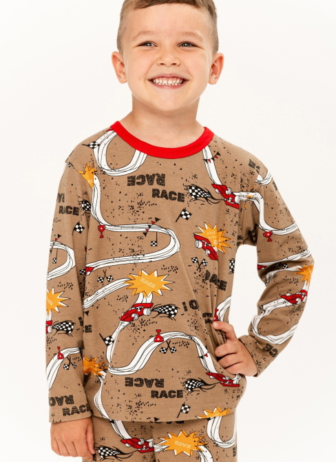 Pijama băieți TARO THEO 3306-3307 cacao