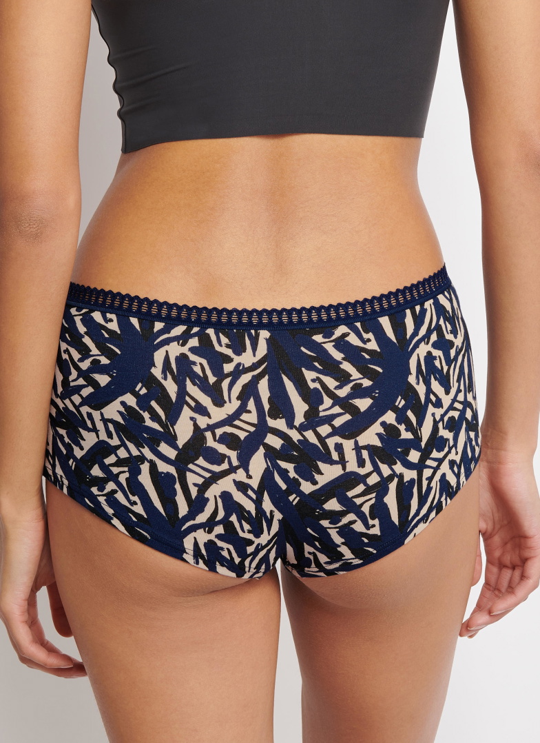 Chiloți pentru femei SLOGGI GO CRUSH SHORT C3P BLUE - DARK COMBINATION