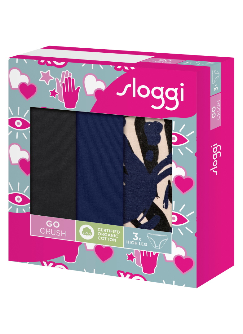 Chiloți dama SLOGGI GO CRUSH HIGH LEG C3P BLUE - DARK COMBINATION