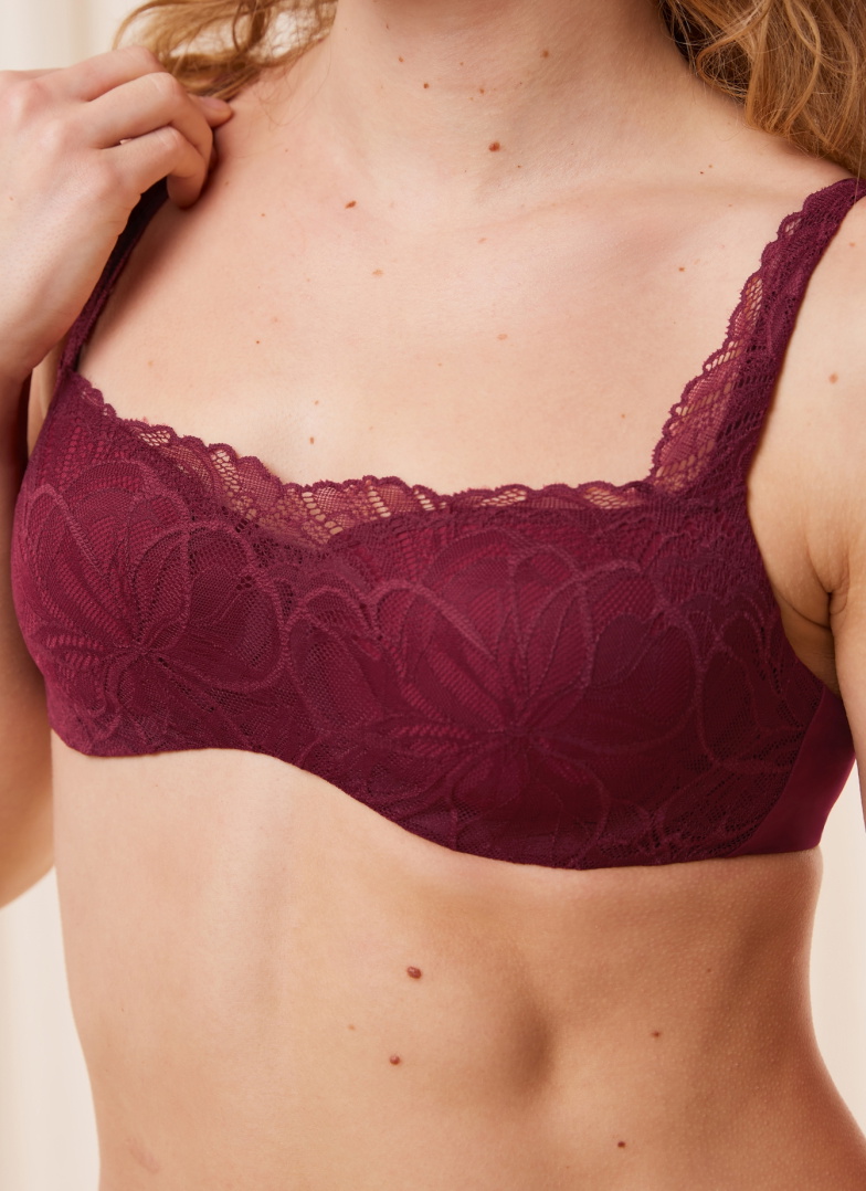 Melltartó TRIUMPH BODY MAKE-UP ILLUSION LACE BALCONETTE WOODROSE