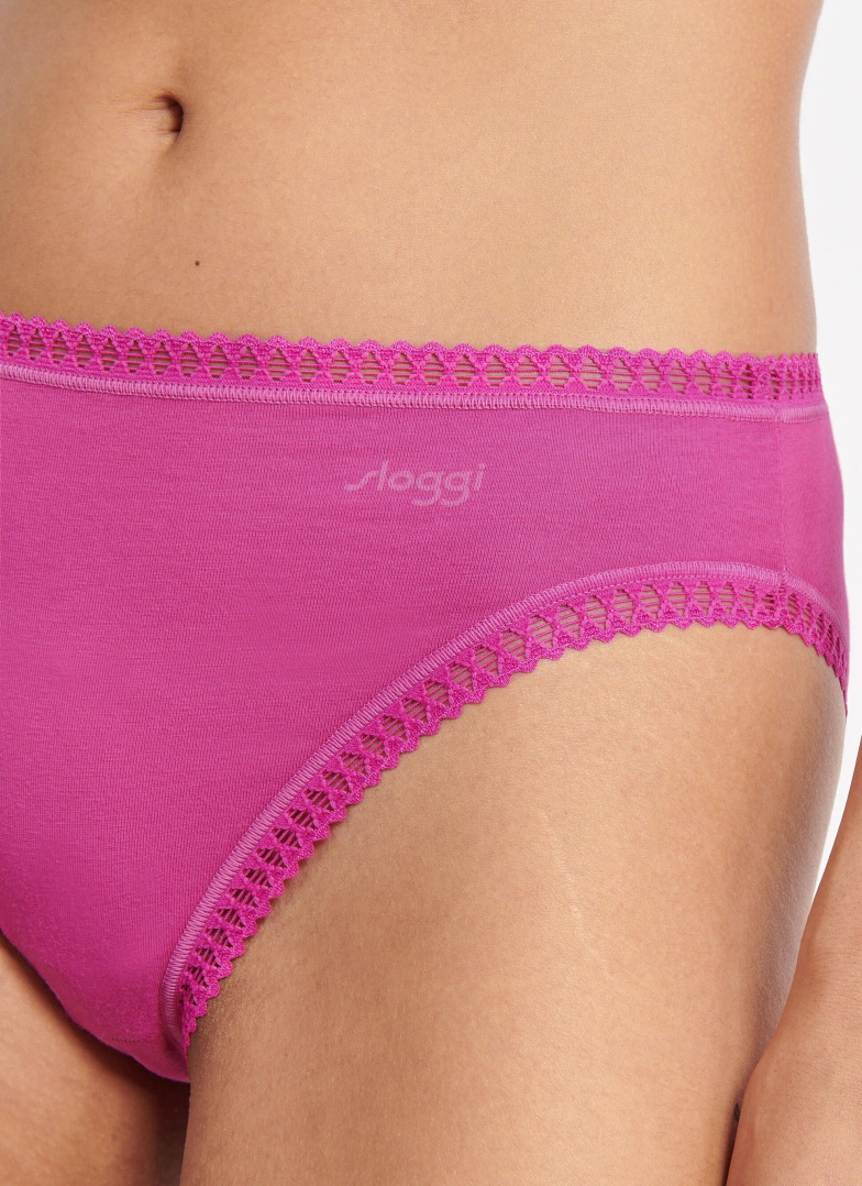 Női bugyi SLOGGI GO CRUSH HIGH LEG C3P PINK - DARK COMBINATION