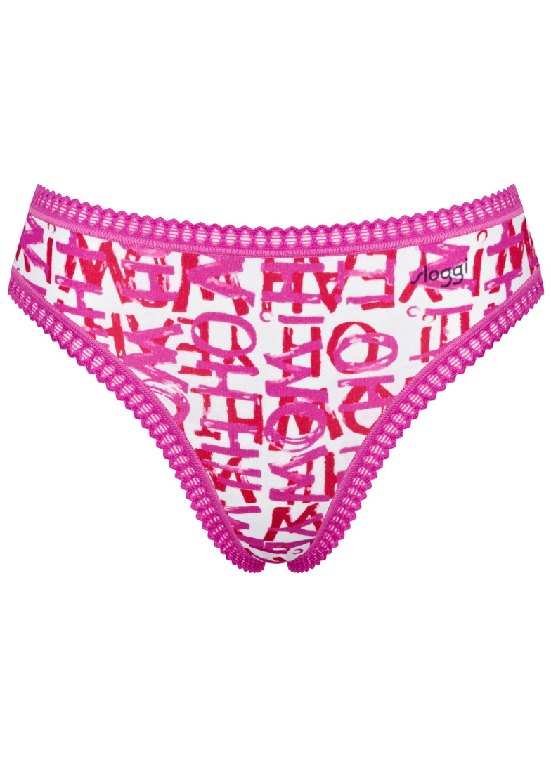 Női bugyi SLOGGI GO CRUSH HIGH LEG C3P PINK - DARK COMBINATION