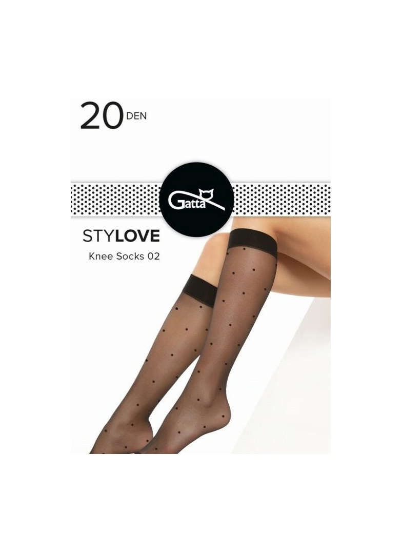 Ciorapi până la genunchi GATTA STYLOVE 02 20 DEN negru