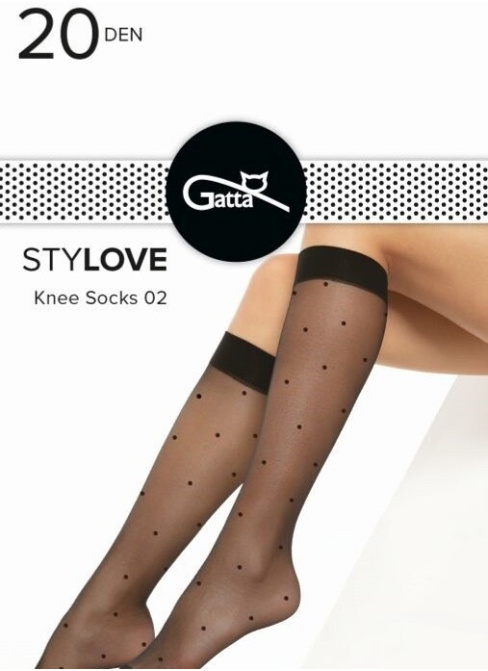 Ciorapi până la genunchi GATTA STYLOVE 02 20 DEN negru