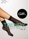 Zokni GATTA TRENDY design 10 20 DEN fekete