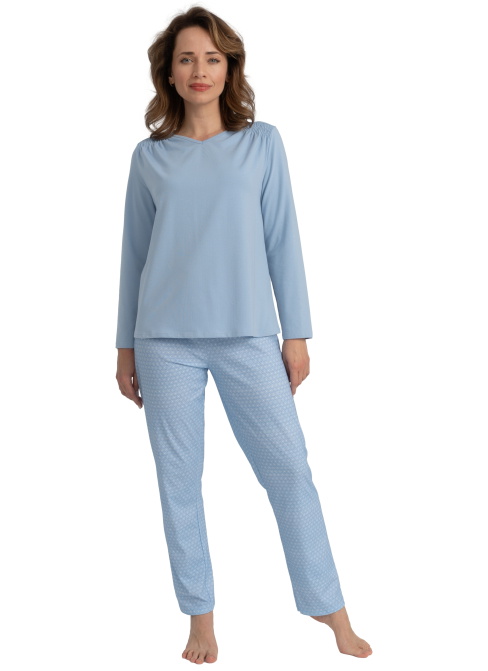 Pijama dama WADIMA 104725 albastru deschis