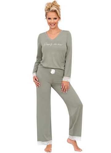 Pijama dama DONNA SIMPLY LONG măslin