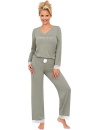 Pijama dama DONNA SIMPLY LONG măslin