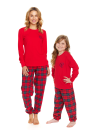 Set pijamale pentru mamă și fiică DOCTOR NAP RED