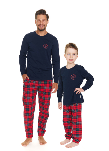 Set pijama pentru tată și fiu DOCTOR NAP NAVY BLUE