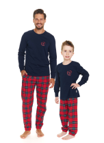 Set pijama pentru tată și fiu DOCTOR NAP NAVY BLUE