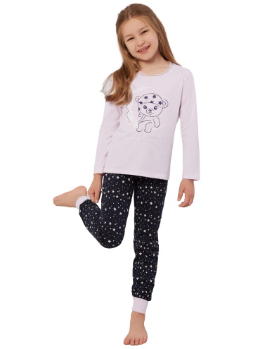 Pijama pentru fete ITALIAN FASHION LIBRA lung roz/print