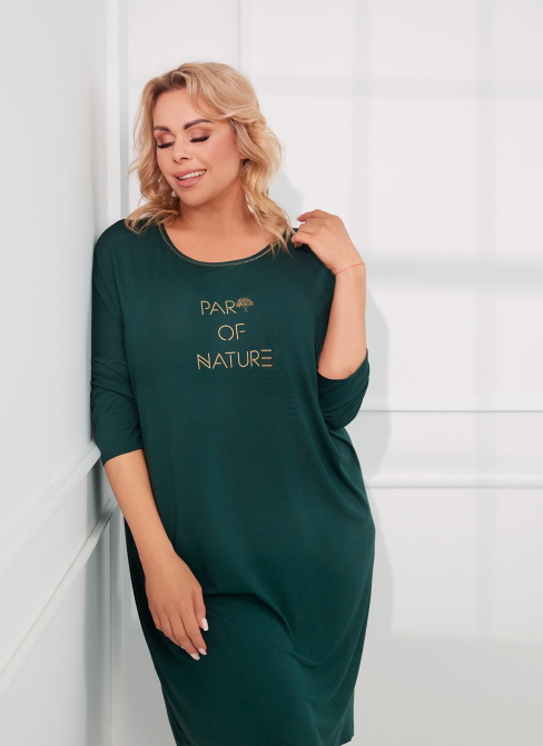 Cămașă de noapte ITALIAN FASHION NATURA 3/4 verde