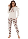 Pijama dama ITALIAN FASHION BIMA lung ecru/print