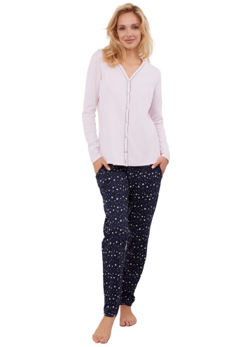 Pijama pentru femei ITALIAN FASHION LIBRA lung roz/print