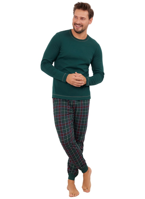 Pijama bărbați ITALIAN FASHION FOGO lung verde/print