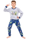 Pijama pentru copii CORNETTE 593/163 DINOSAUR albastru