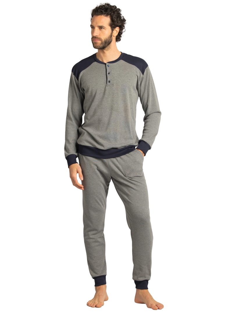 Pijama bărbați ARMATA DI MARE 2397 MEDIUM GREY INTERLOCK