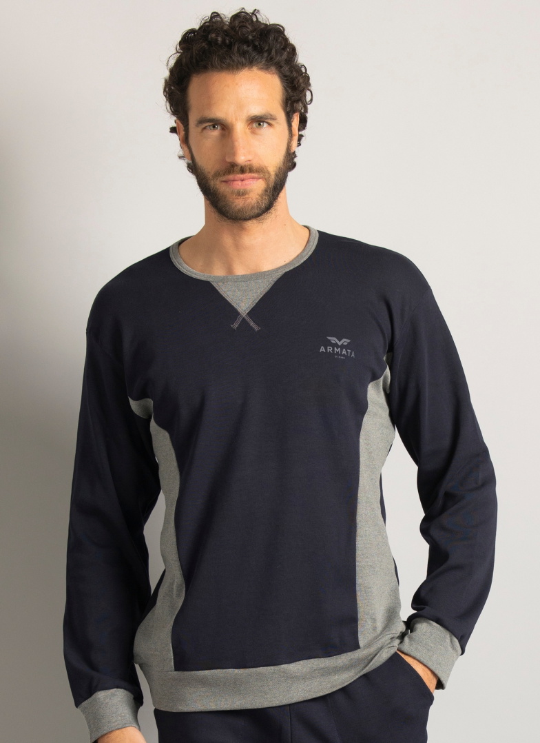 Pijama pentru bărbați ARMATA DI MARE 2399 NAVY BLUE INTERLOCK