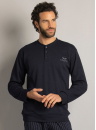 Pijama pentru bărbați ARMATA DI MARE 2404 NAVY BLUE INTERLOCK