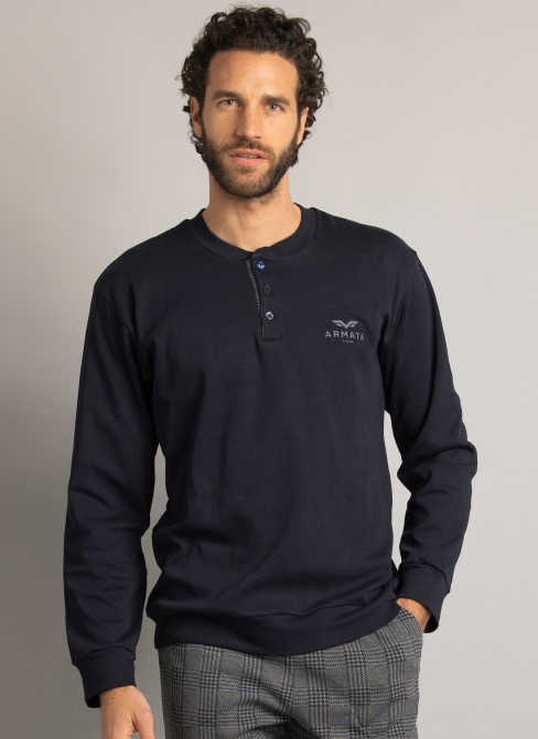 Férfi pizsama ARMATA DI MARE 2407 NAVY BLUE INTERLOCK