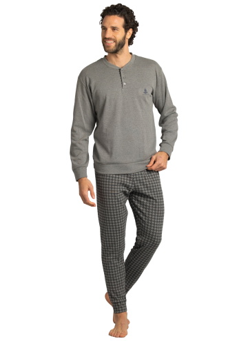 Pijama pentru bărbați ARMATA DI MARE 2408 GREY INTERLOCK