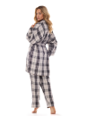 Pijama de damă cu nasturi L&L 2475 ROXY grafit FLANEL