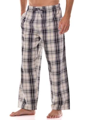 Pantaloni de pijama bărbați L&L 2472 BEN grafit FLANEL