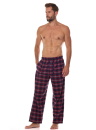 Pantaloni de pijama bărbați L&L 2472 BEN albastru închis FLANEL