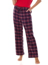 Pantaloni de pijama dama L&L 2476 ROXY albastru închis FLANEL