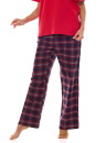 Pantaloni de pijama dama L&L 2476 ROXY albastru închis FLANEL