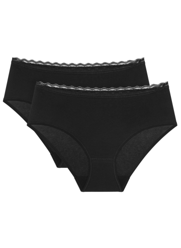 Chiloți dama TRIUMPH FEEL OF COTTON MIDI 2P BLACK