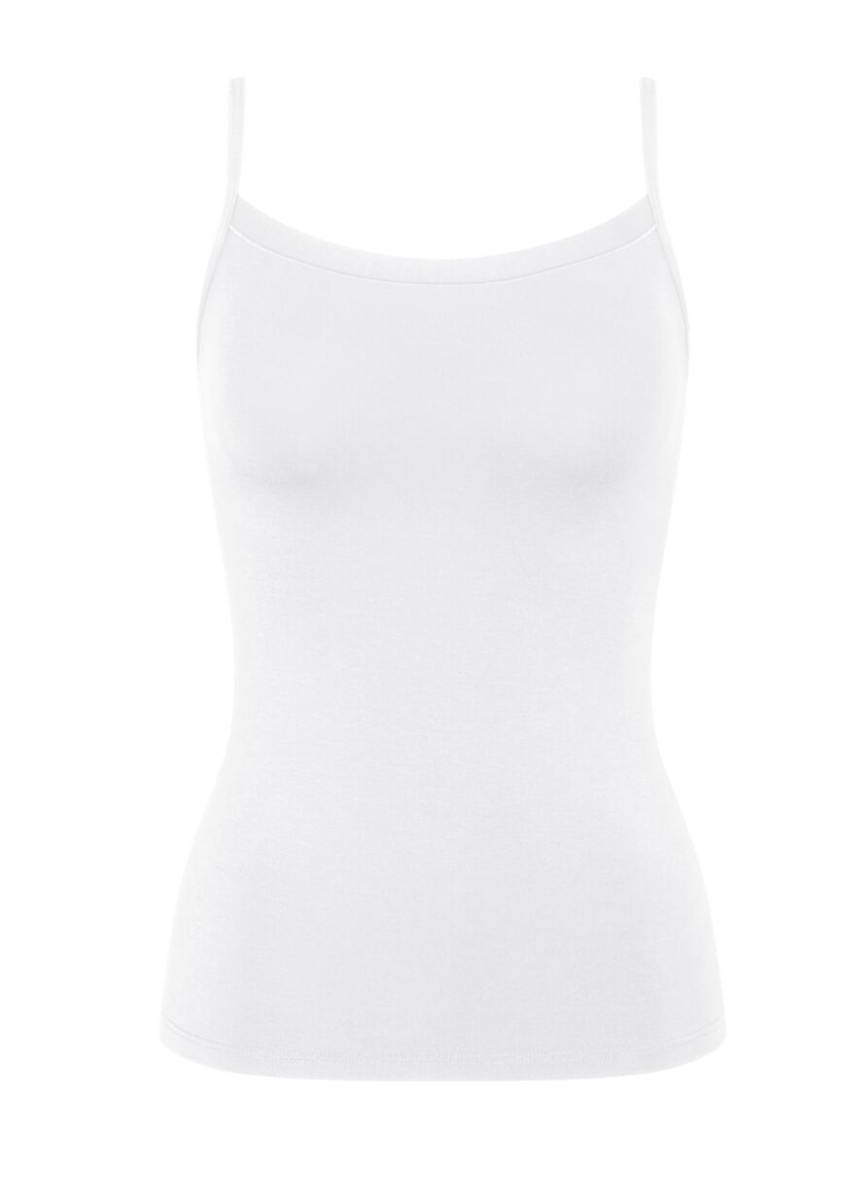 Dámské košile TRIUMPH SENSE OF MODAL SPAGHETTI TOP WHITE