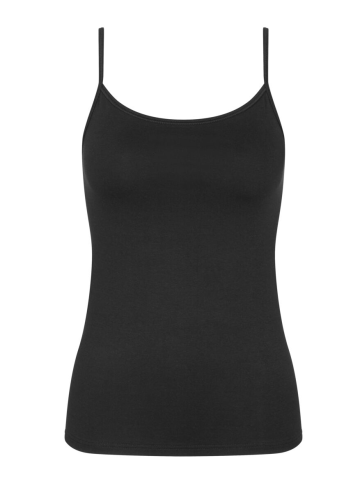 Női póló TRIUMPH SENSE OF COTTON SPAGHETTI TOP BLACK