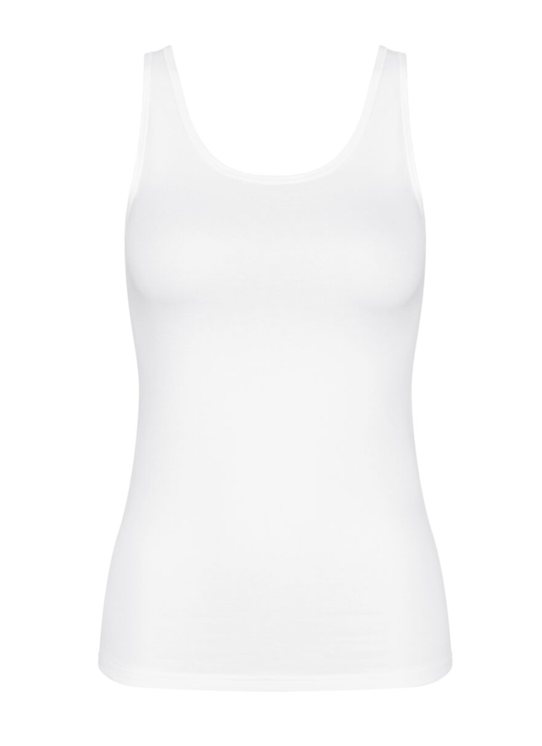 Női póló TRIUMPH SENSE OF COTTON TANK TOP WHITE