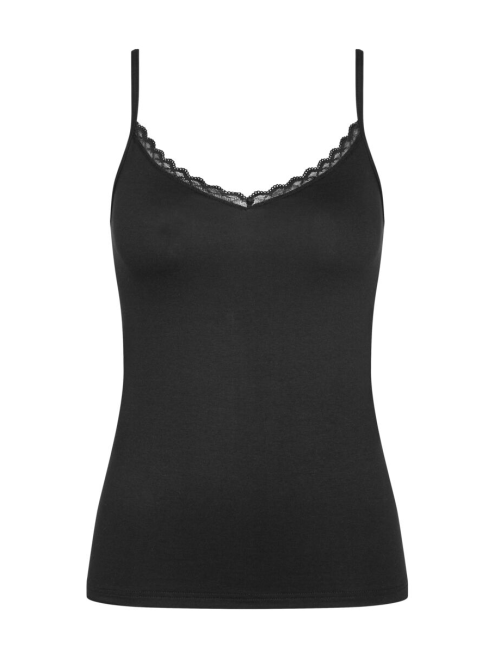 Dámské košile TRIUMPH FEEL OF COTTON SPAGHETTI TOP BLACK