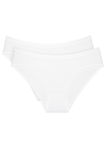 Chiloți dama TRIUMPH SENSE OF COTTON TAI 2P WHITE